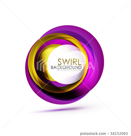 Abstract swirl banner, circle vector abstract 38152003