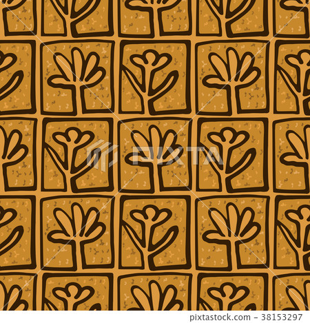 Abstract Golden blossoms. 38153297