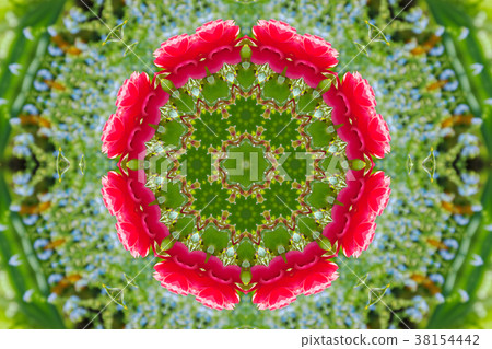 abstract background of floral pattern kaleidoscope 38154442
