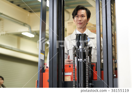 Logistics forklift man photo Logistics forklift man photo 38155119