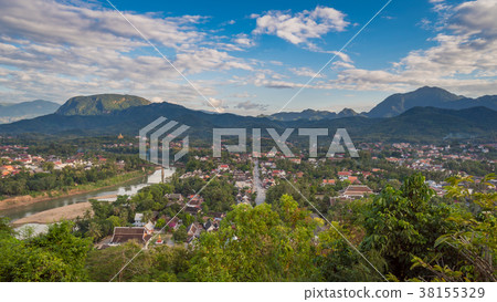 View of Luang Prabang, Laos from Mount Phousi View of Luang Prabang, Laos from Mount Phousi 38155329