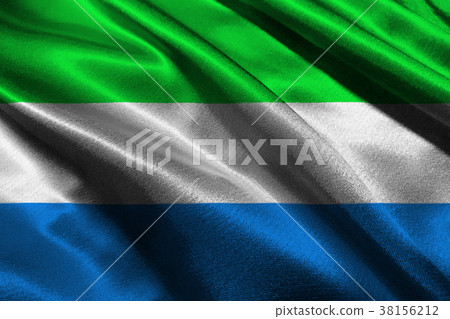 Sierra Leone national flag 3D illustration symbol 38156212