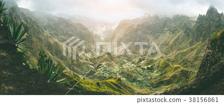 Xo-Xo valley with harsh peaks surrounded by Xo-Xo valley with harsh peaks surrounded by 38156861