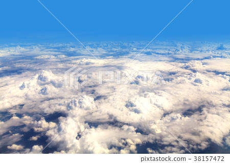 Beautiful Sky view through plane window 38157472