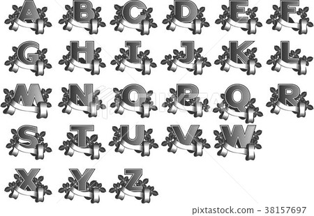 Set of letters Alphabet Steampunk 38157697