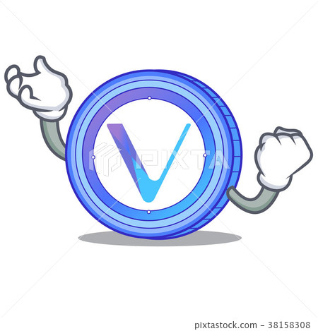 Successful VeChain coin character cartoon Successful VeChain coin character cartoon 38158308
