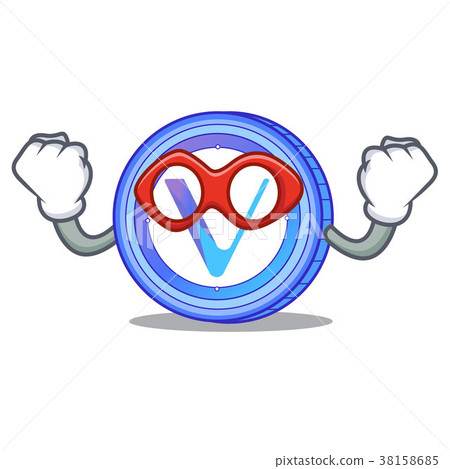 Super hero VeChain coin character cartoon Super hero VeChain coin character cartoon 38158685