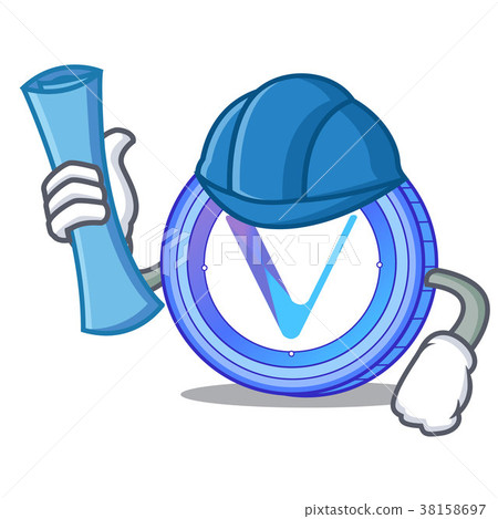 Architect VeChain coin character cartoon Architect VeChain coin character cartoon 38158697