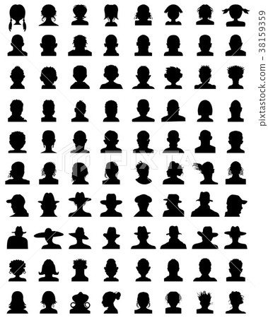 silhouettes of avatars silhouettes of avatars 38159359