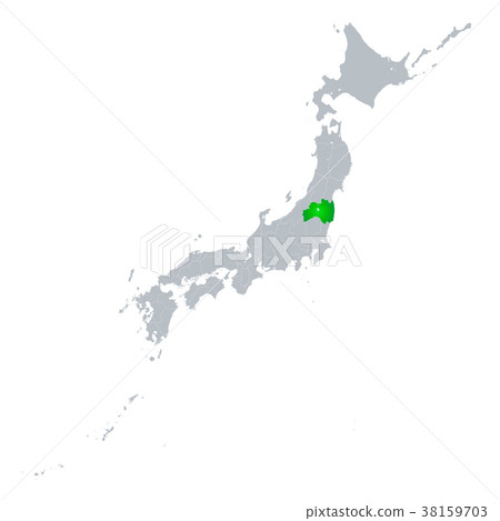 Fukushima Prefecture Map Japanese Islands 38159703