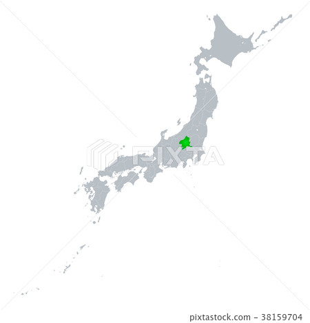 Gunma Prefecture Map Japan Archipelago 38159704