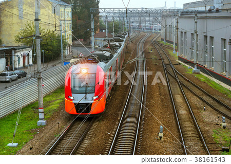 High-speed electric train, railway station, Russia High-speed electric train, railway station, Russia 38161543