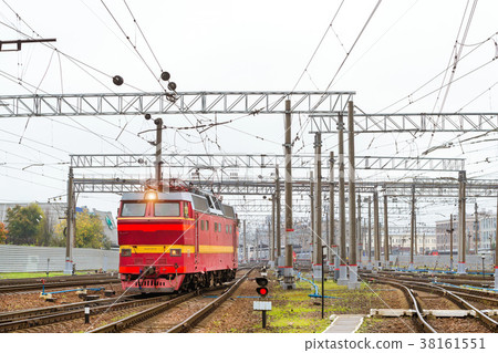 Locomotiv on railroad tracks, Russia Locomotiv on railroad tracks, Russia 38161551