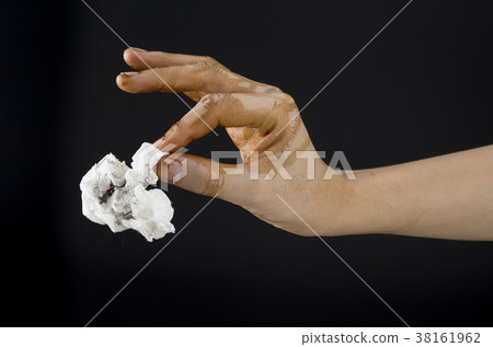 dirty hand with germs and bacteria dirty hand with germs and bacteria 38161962