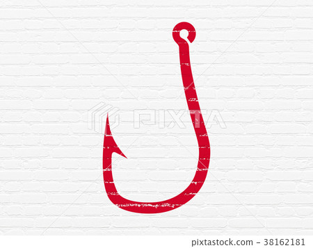 Protection concept: Fishing Hook on wall 38162181