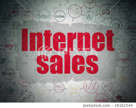 Advertising concept: Internet Sales on Digital - Stock Illustration ...