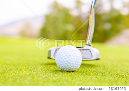 Golf course green and ball Golf course green and ball 38163933