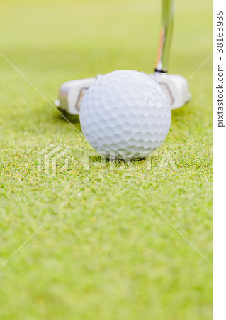 Golf course green and ball Golf course green and ball 38163935
