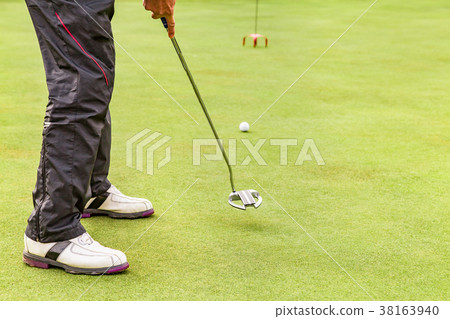 Golf course green and ball Golf course green and ball 38163940