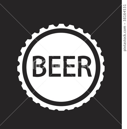 Vector Beer Bottle Cap Icon Stock Illustration