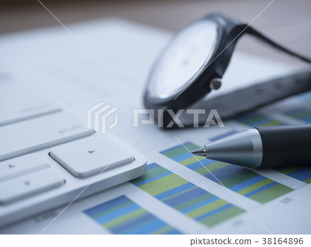 Business image · graph · keyboard · clock 38164896