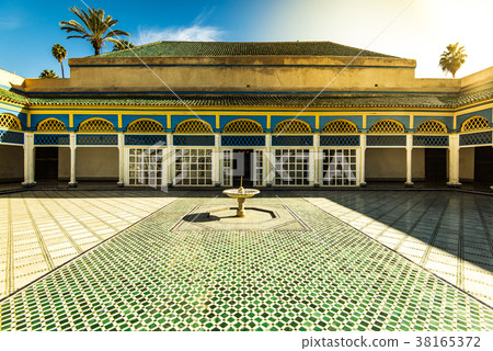 Courtyard in Bahia Palace,Marrakesh,Morocco 38165372