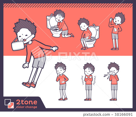 一組 矢量 男生 38166091