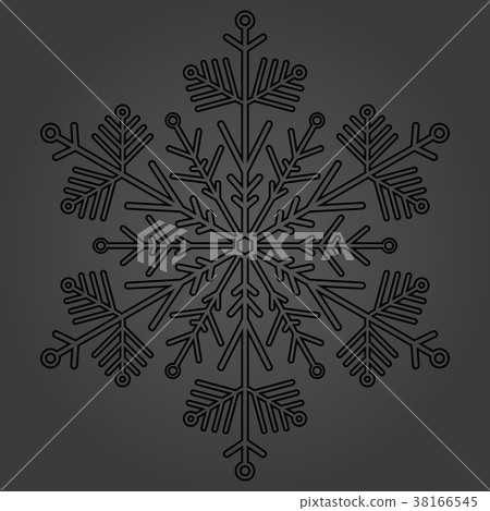 Pretty Round Snowflake 38166545