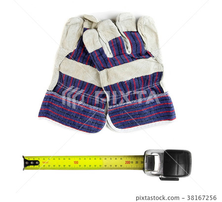 Industrial work gloves closeup 38167256