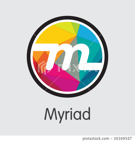 Myriad - Cryptocurrency Colored Logo. 38169587