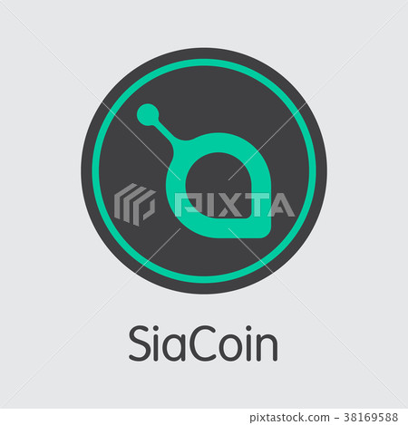 Siacoin Cryptocurrency Colored Logo. Stock Illustration