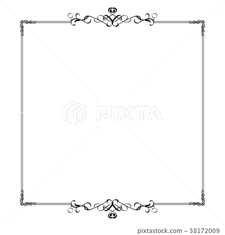Calligraphic border divider frame design element 38172009