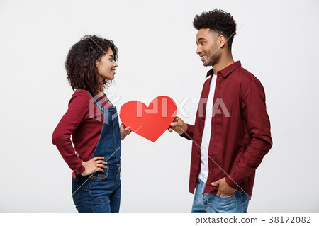 Young happy african american couple in love 38172082