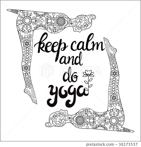 Yoga and meditation concept background with text 38173537