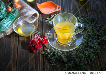 Herbal hot tea with thyme Herbal hot tea with thyme 38174773