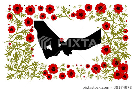 St. Valentine's Day. Background with red poppies St. Valentine's Day. Background with red poppies 38174978