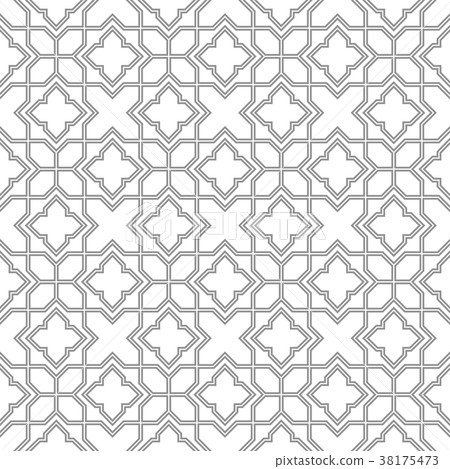Abstract geometry pattern in Arabian style.  38175473