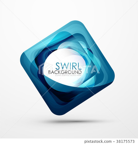 Square swirl abstract banner - Stock Illustration [38175573] - PIXTA