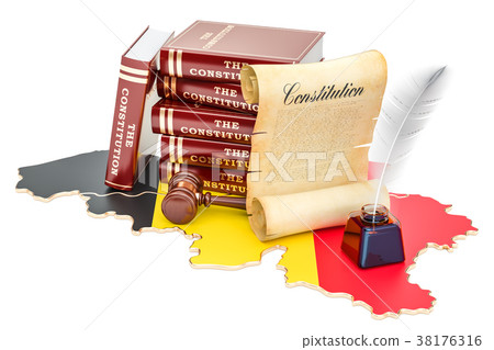 Constitution of Belgium concept, 3D rendering 38176316