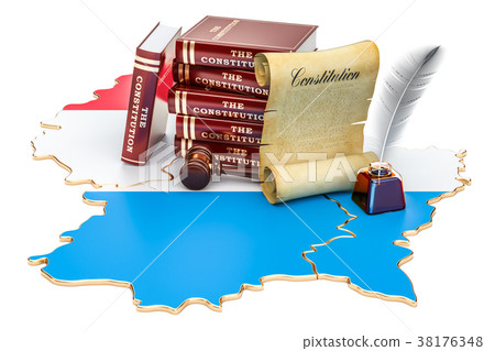 Constitution of Luxembourg concept, 3D rendering 38176348