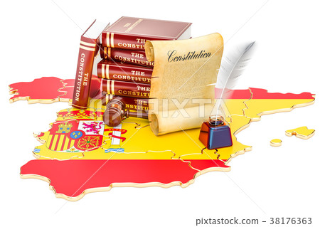 Constitution of Spain concept, 3D rendering Constitution of Spain concept, 3D rendering 38176363