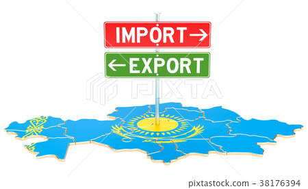 Import and export in Kazakhstan concept 38176394