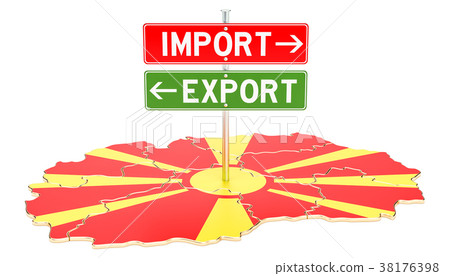 Import and export in Macedonia concept Import and export in Macedonia concept 38176398