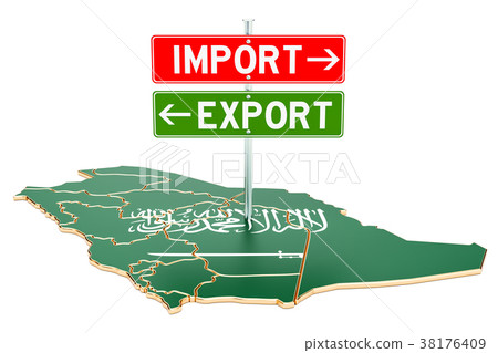 Import and export in Saudi Arabia concept Import and export in Saudi Arabia concept 38176409