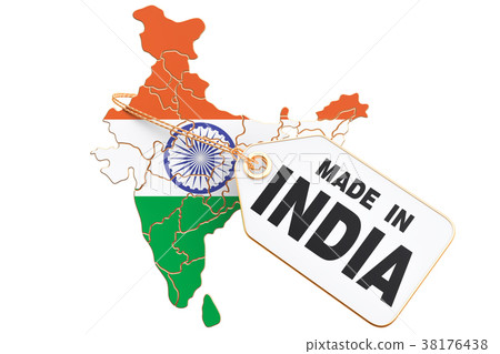 Made in India concept, 3D rendering 38176438