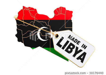 Made in Libya concept, 3D rendering 38176440