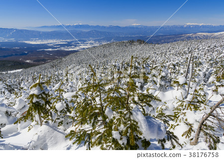 Mt. Norikura，Mt. Ontake，中央阿爾卑斯山，從山頂看。 38176758