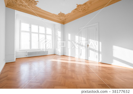 real estate interior empty room restored building