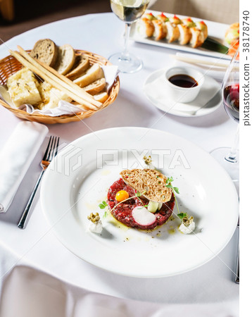 beef tartare with egg beef tartare with egg 38178740