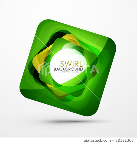 Square swirl abstract banner-插圖素材 [38181365] - PIXTA圖庫